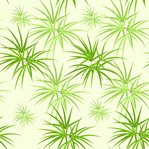 绿叶花卉图案背景矢量