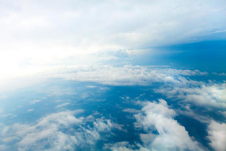 多云的天空空中景色