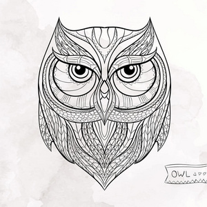 纹身 阿兹特克 艺术 咕哝 动物 插图 猫头鹰 绘画 古老的