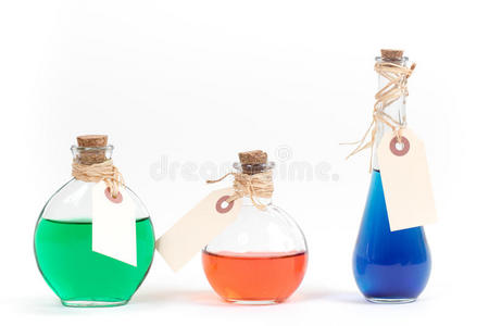 彩色液体瓶