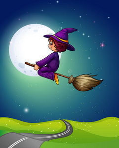 女巫飞行照片