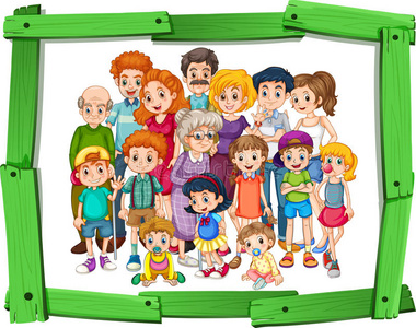 卡通阿姨家庭成员照片