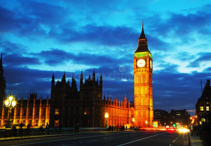 英国 交通 伦敦 地标 时钟 天空 黄昏 伊丽莎白 吸引力