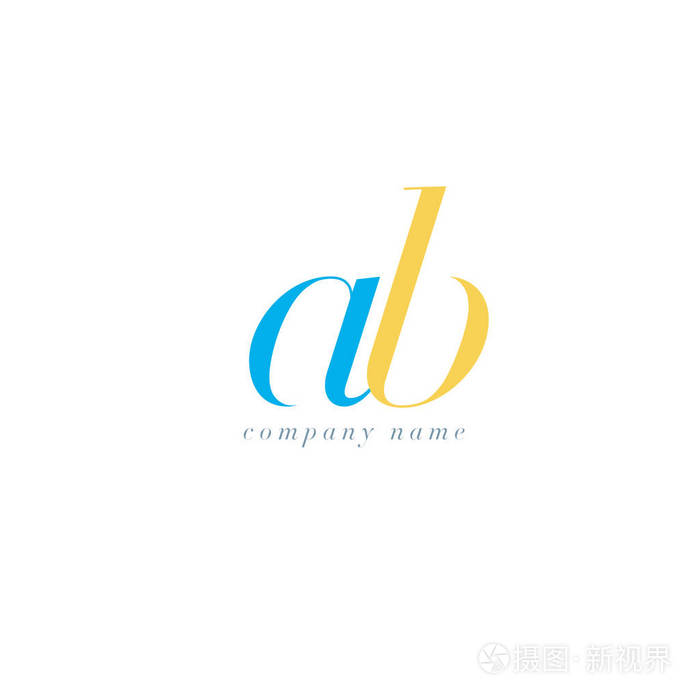 ab字母标志模板