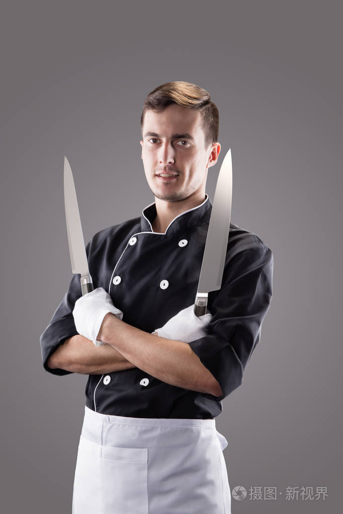 厨师用刀前视图3d渲染和照片高分辨率