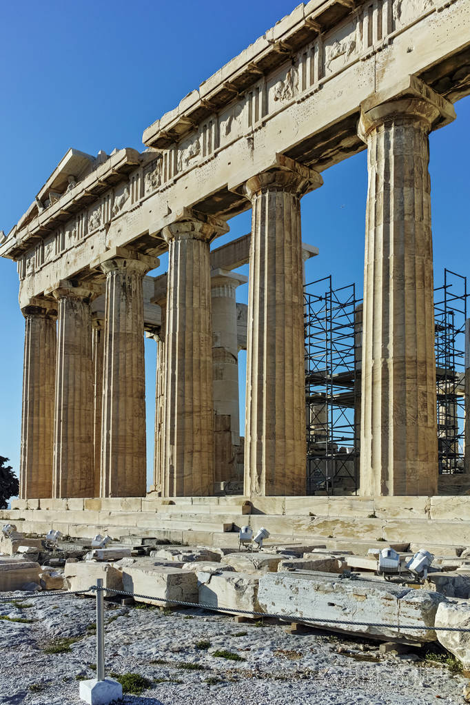 在雅典阿提卡雅典卫城帕台农神庙