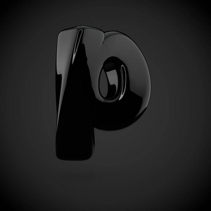 黑卷字母 p照片