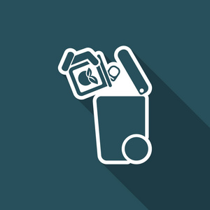 废物分类收集图标图片