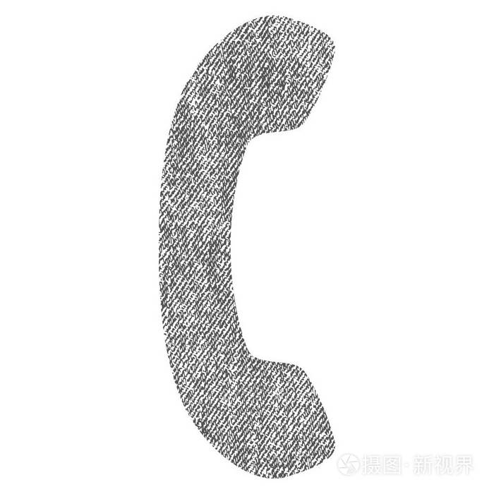 电话接收器织物纹理的图标