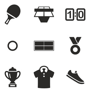 乒乓球图标插画