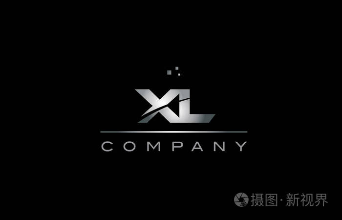 xl x l 银色灰色金属金属字母字母标志图标透射电镜