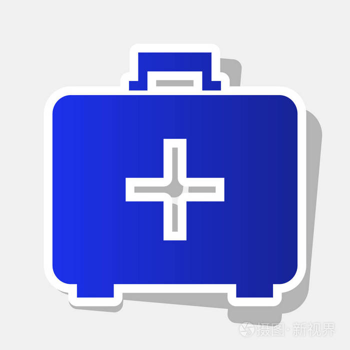 医疗急救箱的迹象.矢量.