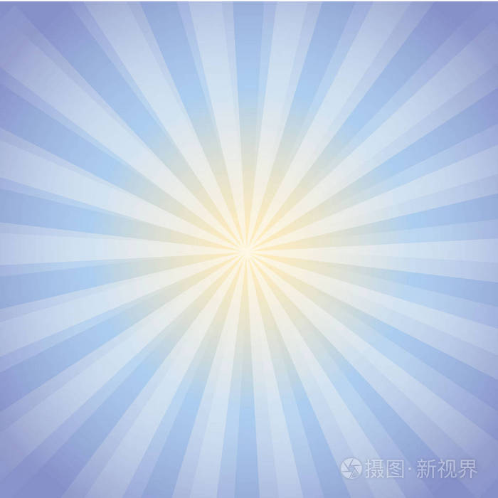闪闪发光的太阳射线背景.孙森伯斯特模式.蓝色光芒夏天背景.阳光背景.