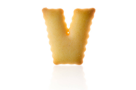 白色与路径上孤立的字母z曲奇饼干英语资本字体