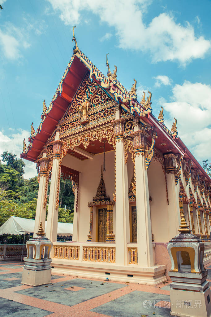 泰国的寺庙。扫管笏郎圣，卜蜂 Samanakij 寺，普吉岛
