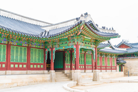 昌德宫宫美丽在首尔的传统建筑图片