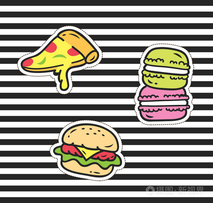 可爱的卡通补丁集合