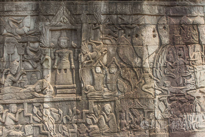 古代高棉雕刻的克里希纳