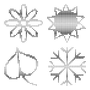 彩色半调四季符号图片