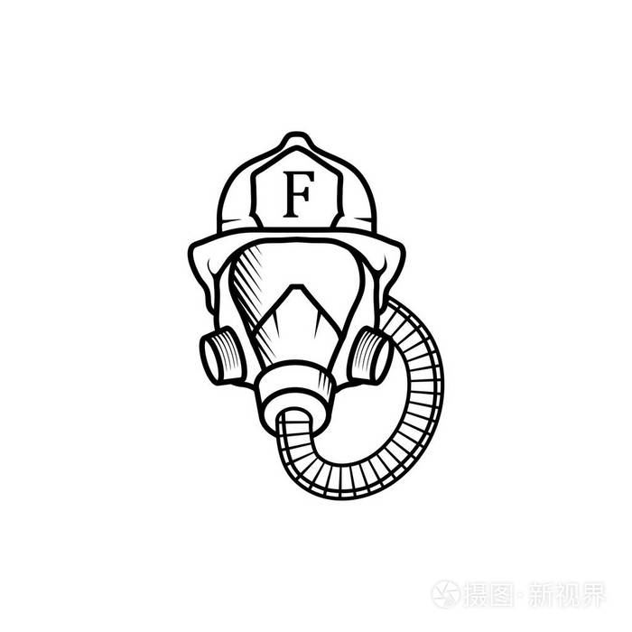 消防logo设计素材手绘图片