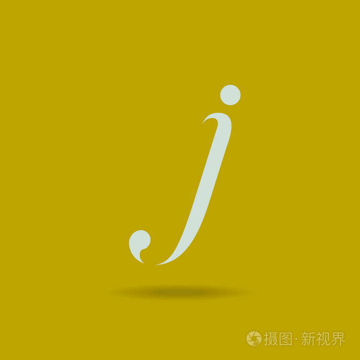 j 斜体字母徽标
