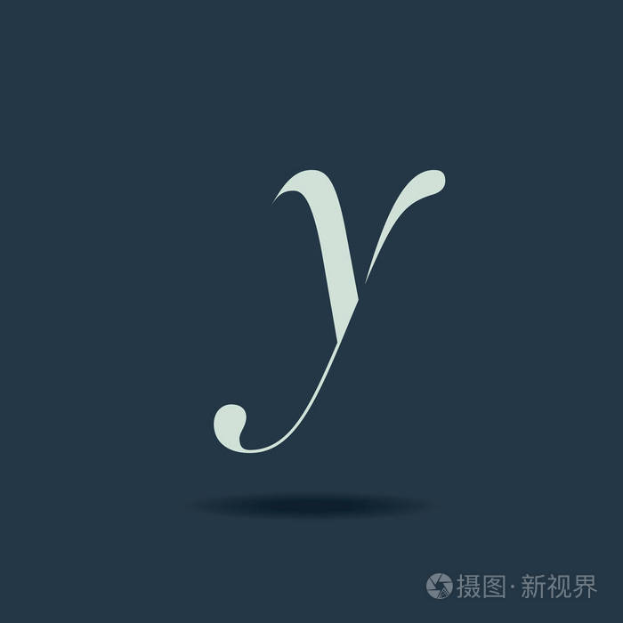 y斜体字母徽标