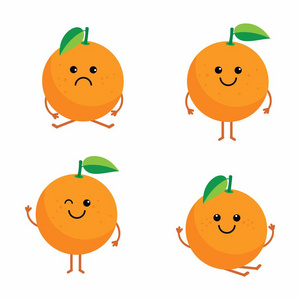 橘子卡通图片
