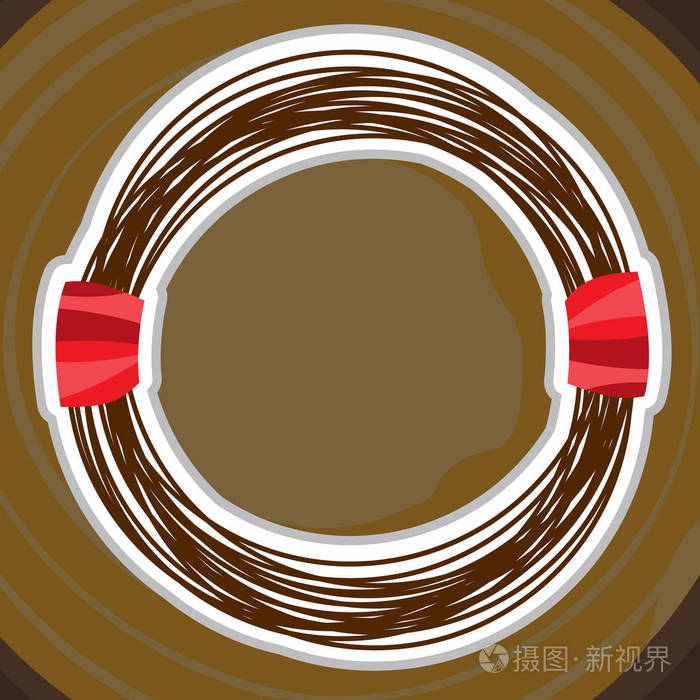 钢丝绳索在卡通风格