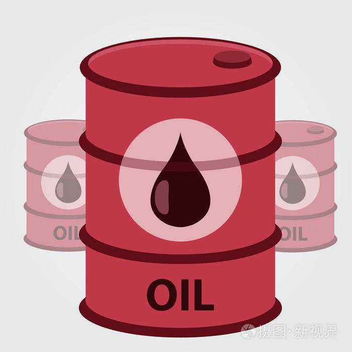 一桶燃料在白色背景上