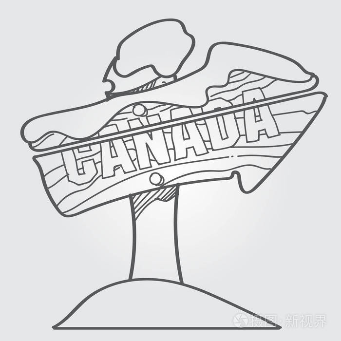 箭头指针加拿大插画-正版商用图片1rtsah-摄图新视界