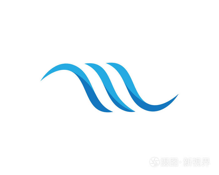 大海或海洋的波浪,碧蓝的海水, 飞溅和大风,海浪矢量图