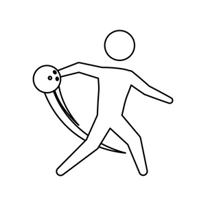 保龄球运动游戏插画