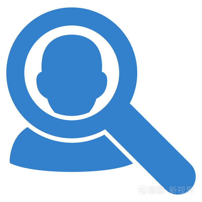 查找用户平面矢量图标