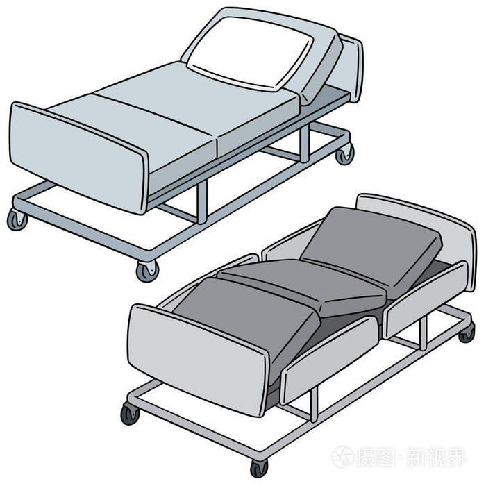 向量集的医院的病床上插画-正版商用图片1rucpr-摄图新视界