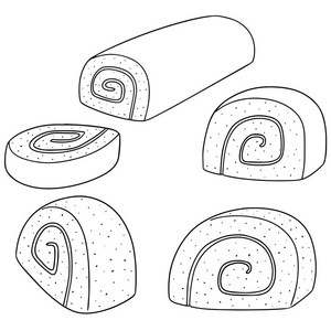 向量集的酱卷插画
