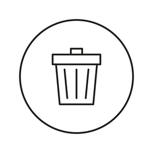垃圾桶线图标图片