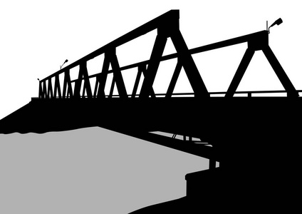 现代金属桥两图片