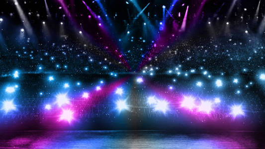 光与紫色光晕的音乐会图片