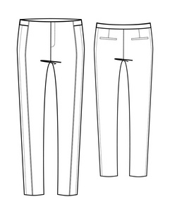 面料示意图女西裤技术示意图照片