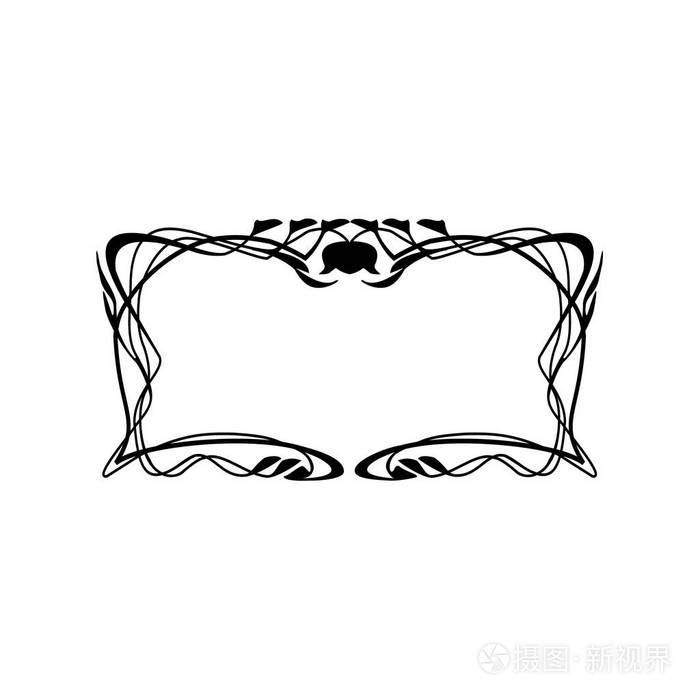 老式书法方框装饰花边框元素与蓬勃发展插画-正版商用图片1rvqtz-摄图