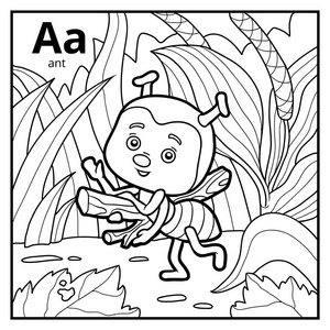 字母a蚂蚁图片-字母a蚂蚁素材-字母a蚂蚁插画-摄图新视界