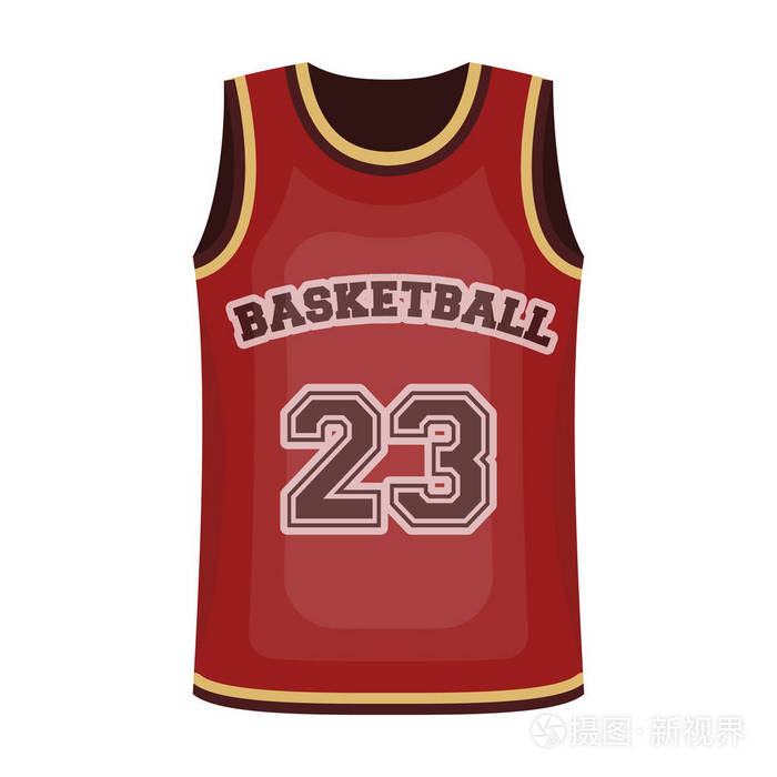 篮球球衣篮球的卡通风格矢量符号股票图web的单个图标