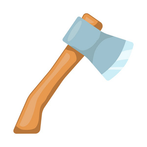 动漫斧头,短柄小斧矢量符号图标设计照片