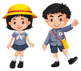 日本男孩和女孩图片