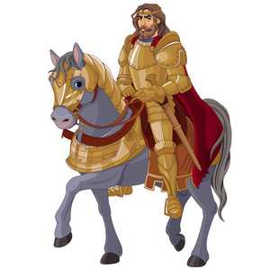 卡通王子 骑马图片