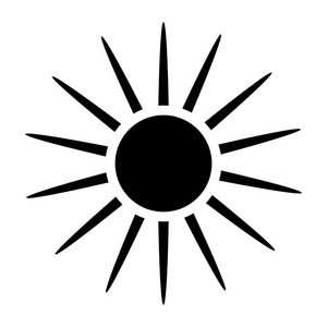 太阳剪影矢量符号图标设计图片