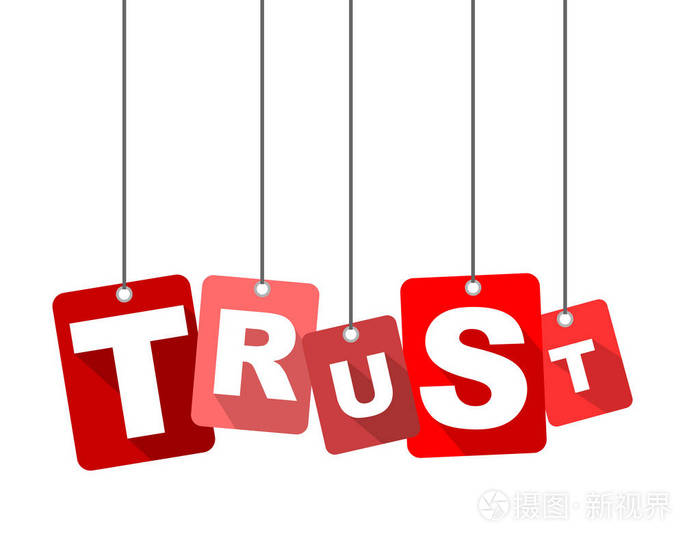 红色矢量平面设计背景信任.它是很好的适应 web 设计