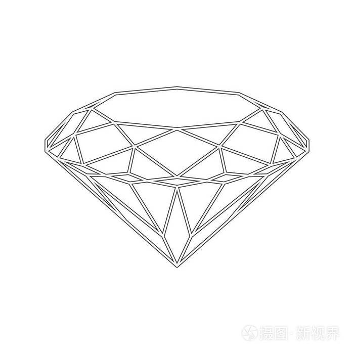 菱形图标.矢量图.闪亮水晶标志.辉煌的石头.