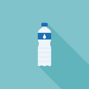 矢量标志符号春天新鲜矿泉水图标标志矢量标识矿泉水矢量插图矿泉水瓶