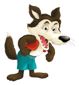 可爱卡通狼照片